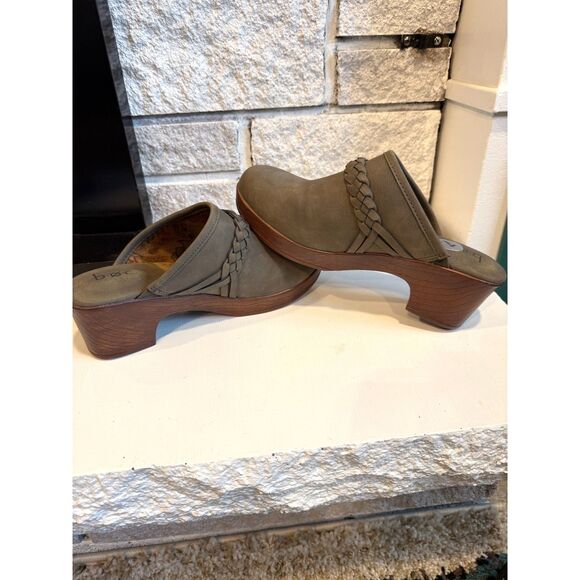 NWOT B.O.C Women’s Jorni Olive Army Green Braided Strap Heeled Clog Mules 7 - Picture 5 of 7